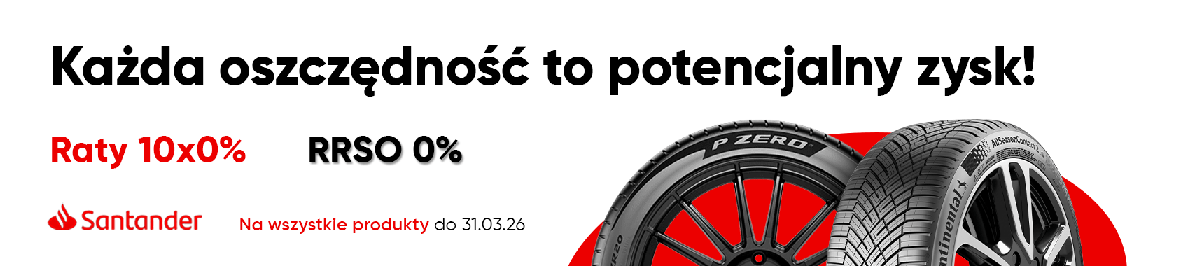 Santander - raty 5x0%