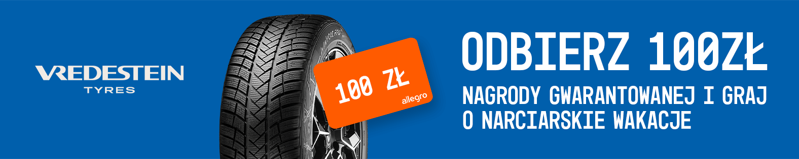 Odbierz 100 zł nagrody gwarantowanej o graj o narciarskie wakacje